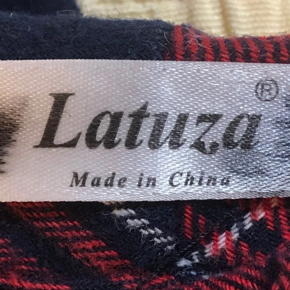 ✨ Luxe Plaid Perfection | Latuza 100% Cotton Red & Navy Lounge Robe